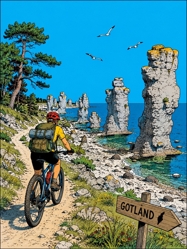 Mountainbike på Gotland